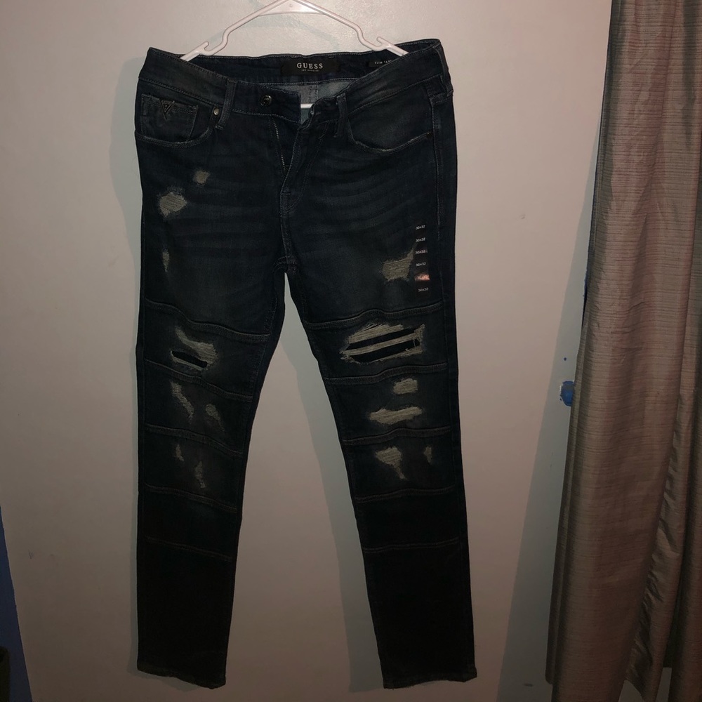 Guess ‘Destroyed’ Slim Tapered Jeans